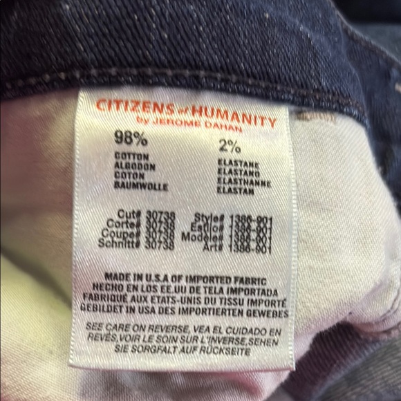 Citizens of Humanity Dani Cuffed Straight Blue Jeans - Picture 10 of 12